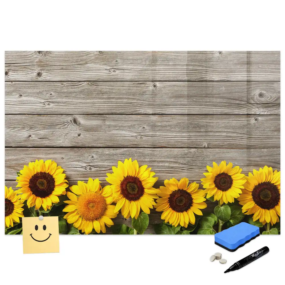 Tableau magnétique à dessiner motif tournesols