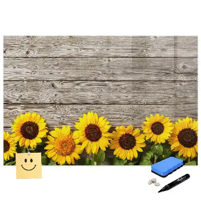 Tableau magnétique à dessiner motif tournesols