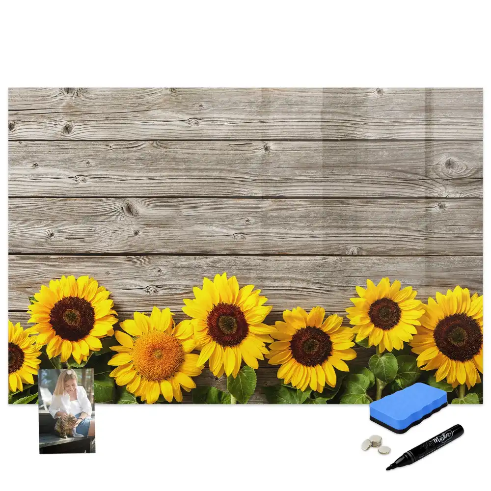 Tableau magnétique à dessiner motif tournesols