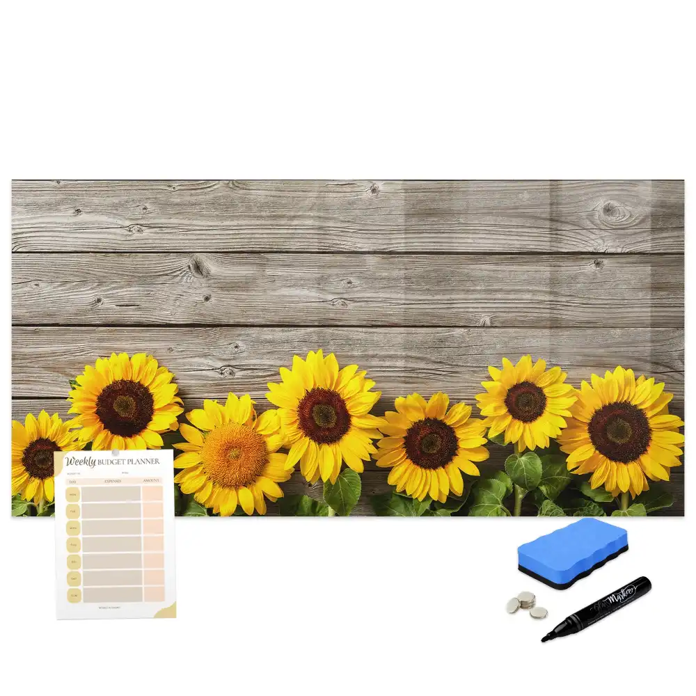 Tableau magnétique à dessiner motif tournesols