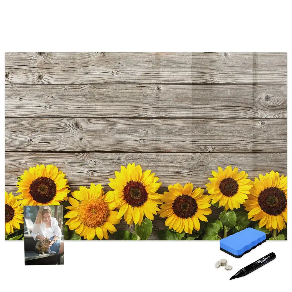 Tableau magnétique à dessiner motif tournesols