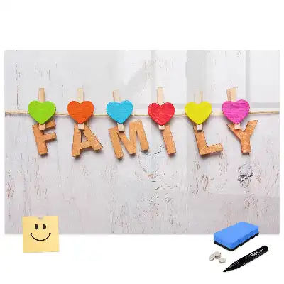 Tableau magnétique pour écriture avec inscription Foyer familial