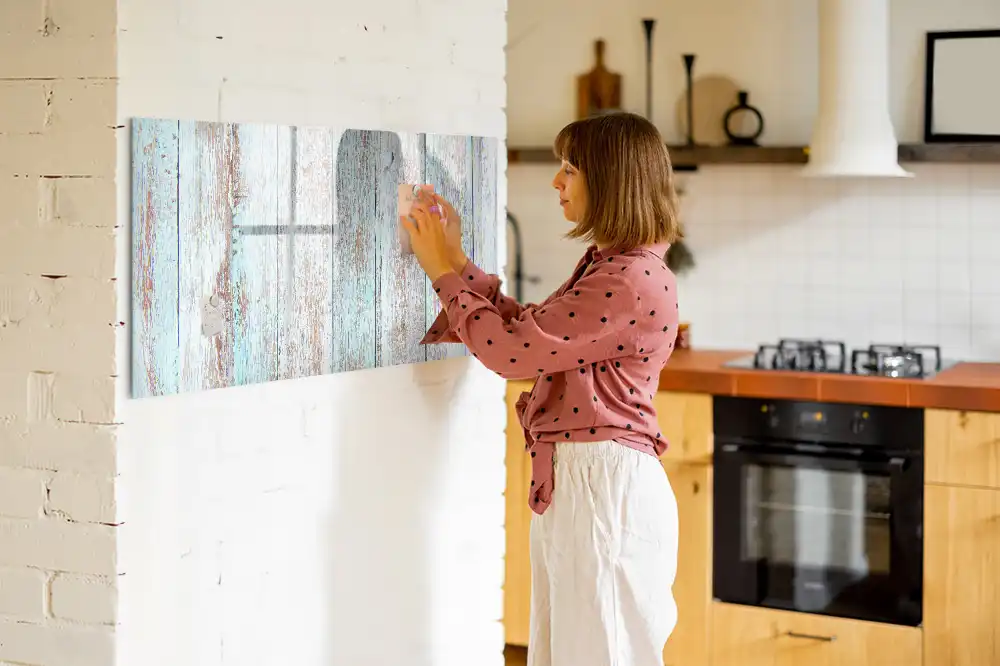 Tableau à dessiner magnétique en bois couleurs pastel