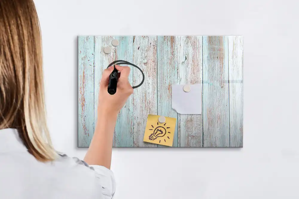 Tableau à dessiner magnétique en bois couleurs pastel