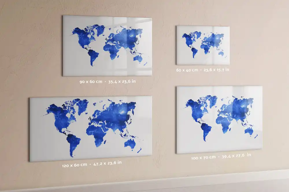 Tableau magnétique pour écriture motif espace étoilé avec mappemonde