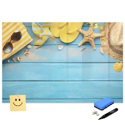 Tableau magnétique pour écriture avec accessoires de plage