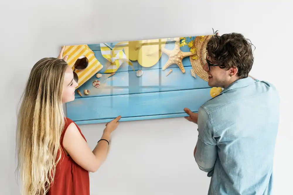 Tableau magnétique pour écriture avec accessoires de plage
