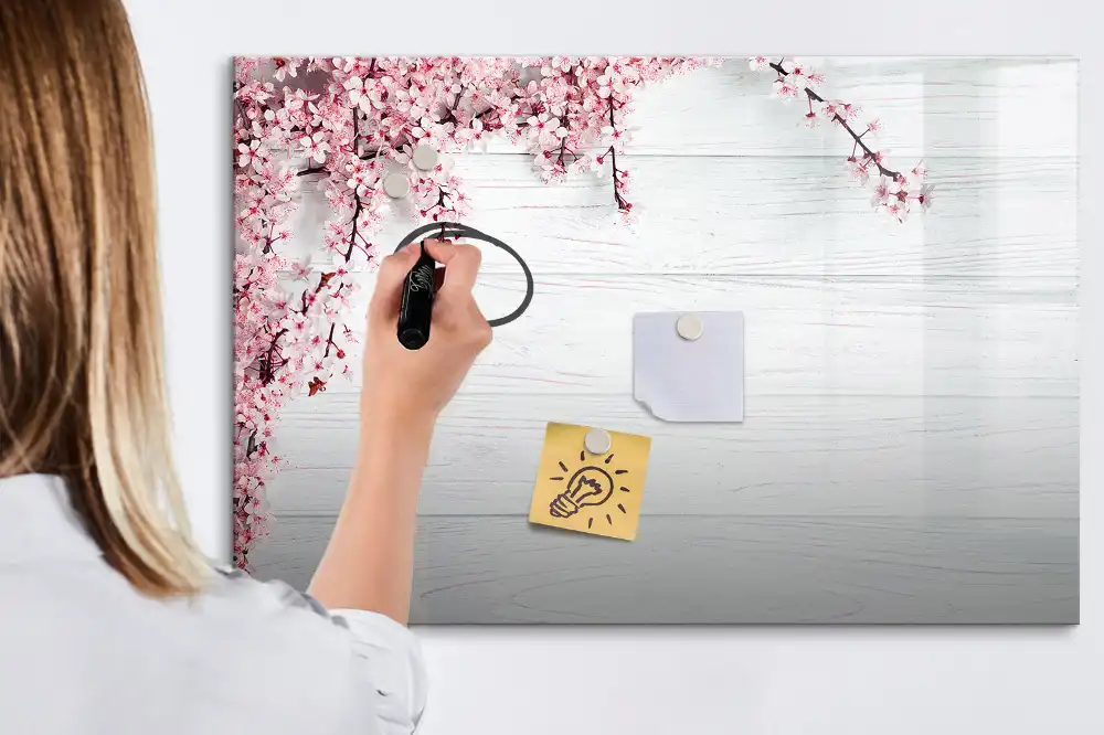 Tableau magnétique à dessiner premiers bourgeons du printemps