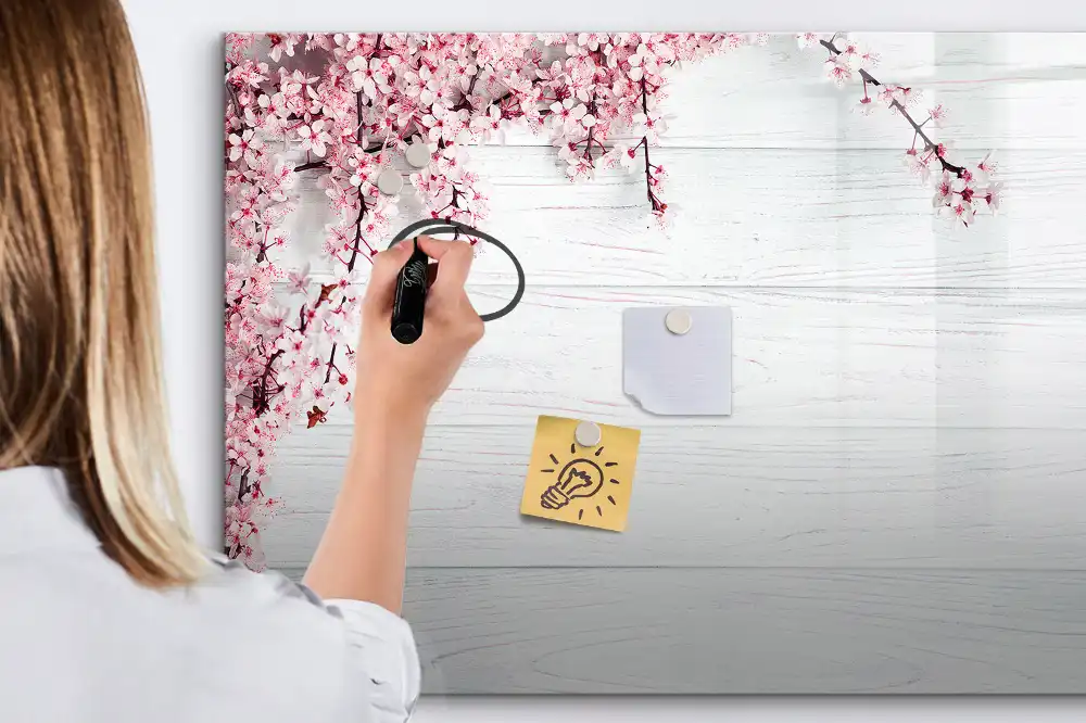 Tableau magnétique à dessiner premiers bourgeons du printemps