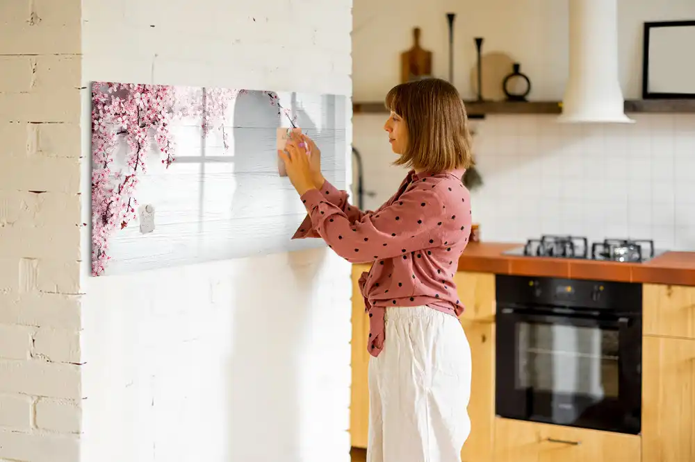 Tableau magnétique à dessiner premiers bourgeons du printemps