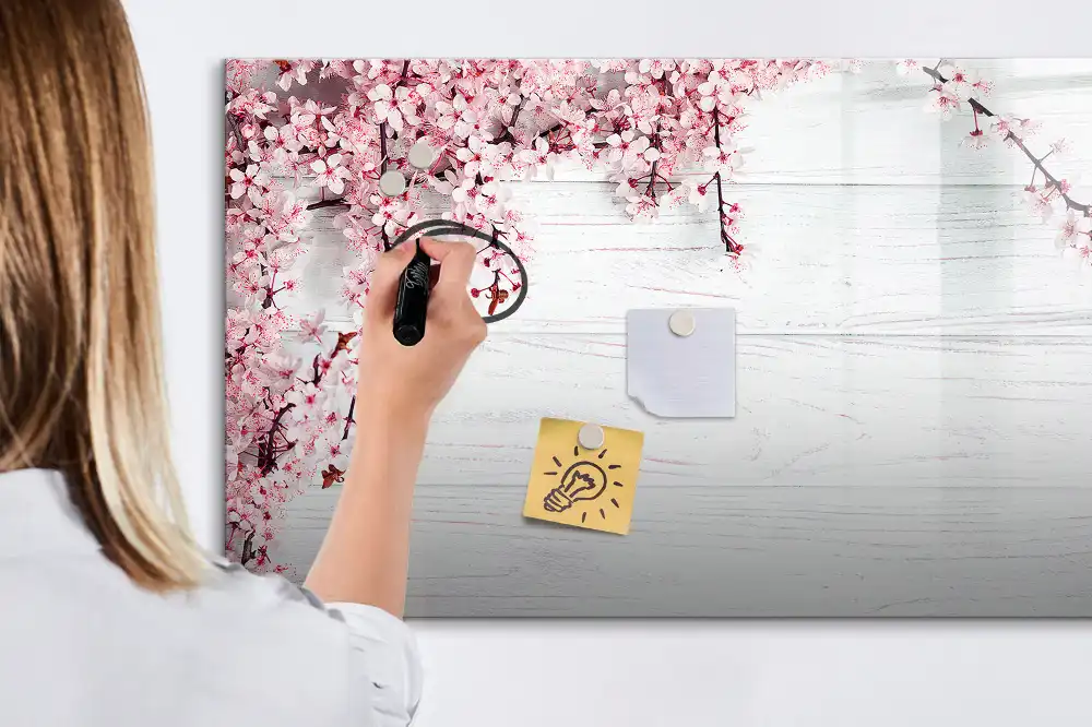 Tableau magnétique à dessiner premiers bourgeons du printemps