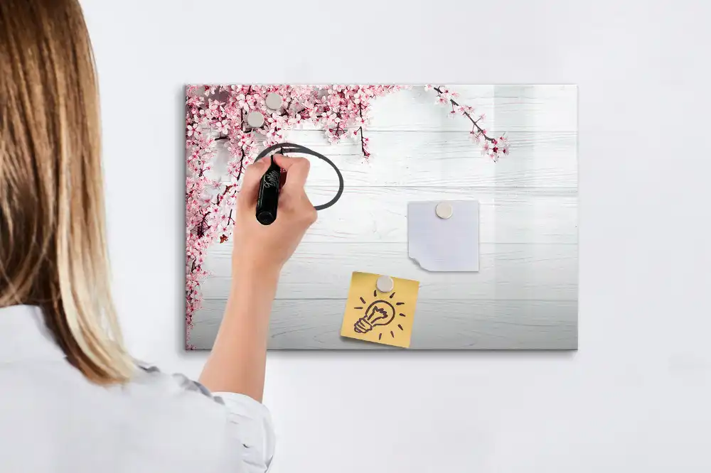 Tableau magnétique à dessiner premiers bourgeons du printemps