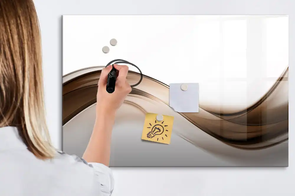Tableau magnétique pour dessin à formes abstraites linéaires