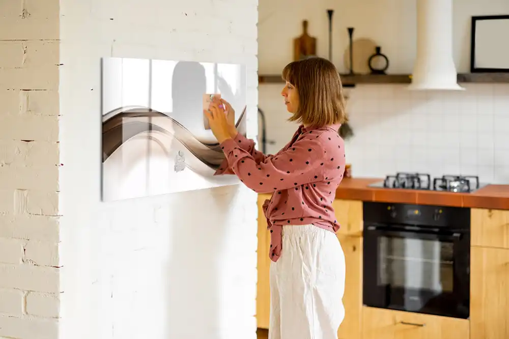 Tableau magnétique pour dessin à formes abstraites linéaires