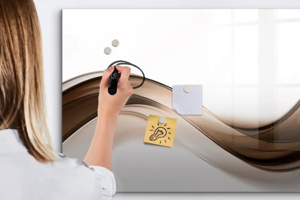 Tableau magnétique pour dessin à formes abstraites linéaires