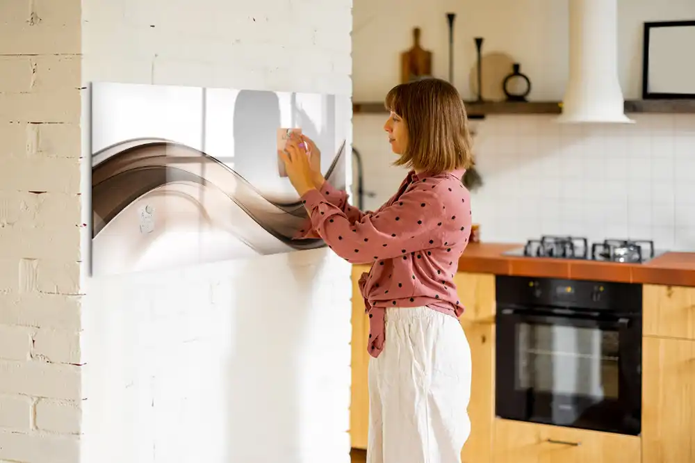 Tableau magnétique pour dessin à formes abstraites linéaires