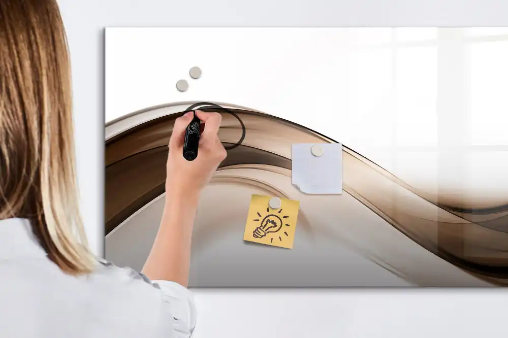 Tableau magnétique pour dessin à formes abstraites linéaires