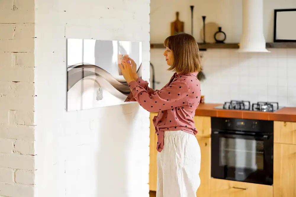 Tableau magnétique pour dessin à formes abstraites linéaires