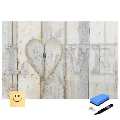 Tableau magnétique pour écriture motif amour