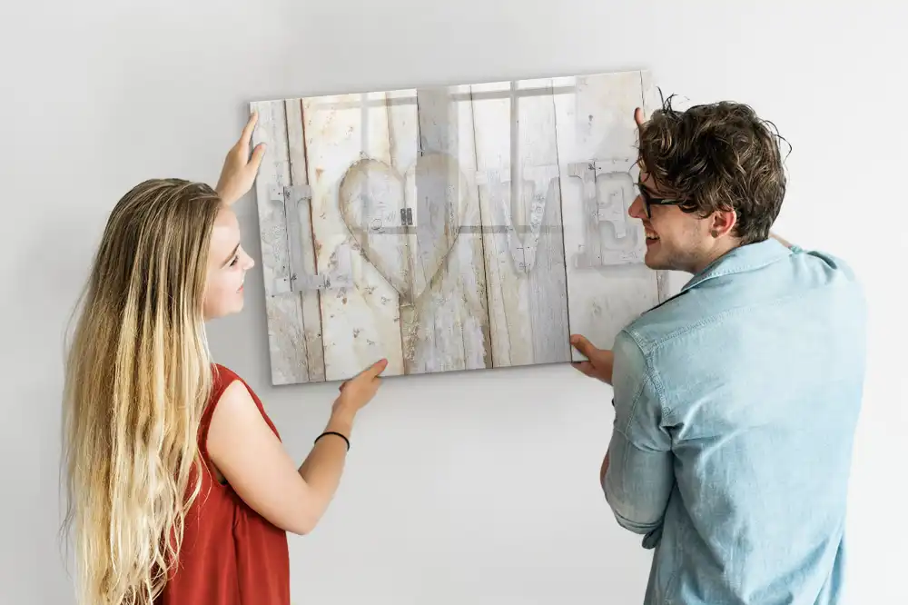 Tableau magnétique pour écriture motif amour