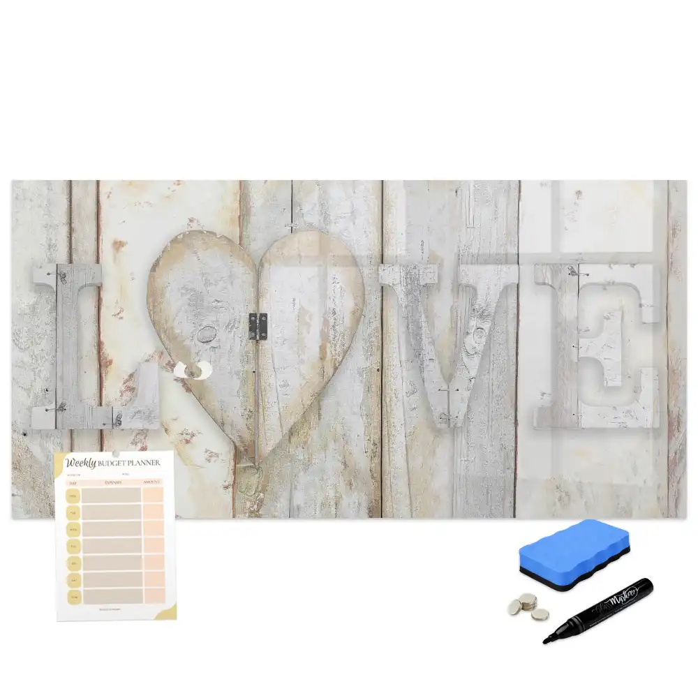 Tableau magnétique pour écriture motif amour