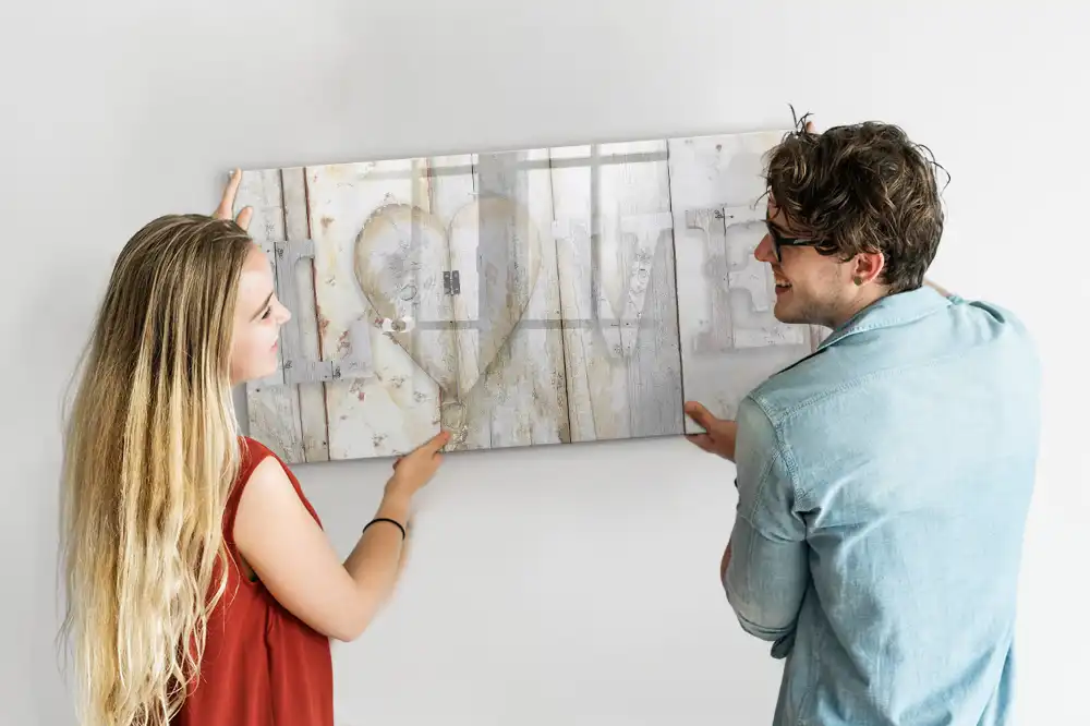 Tableau magnétique pour écriture motif amour