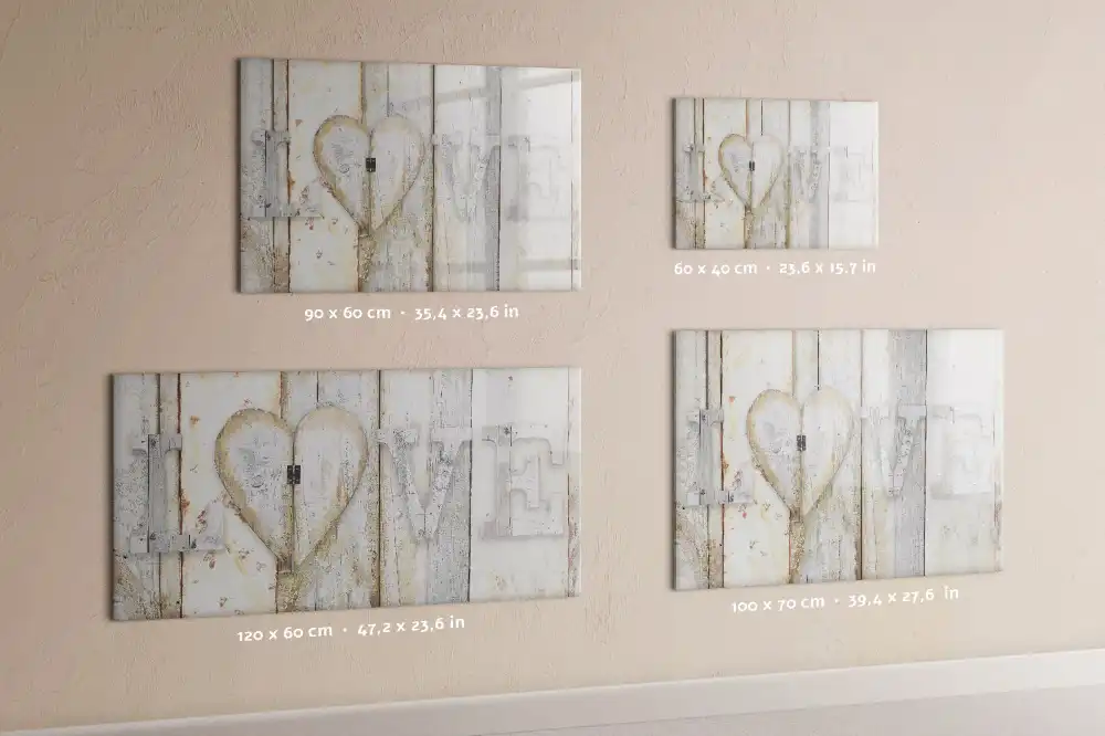 Tableau magnétique pour écriture motif amour