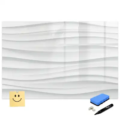 Tableau blanc magnétique effaçable à sec motif vagues de la mer