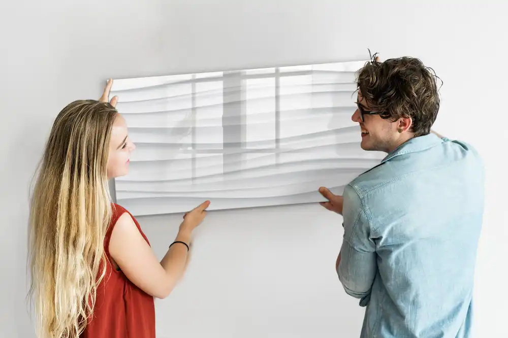 Tableau blanc magnétique effaçable à sec motif vagues de la mer