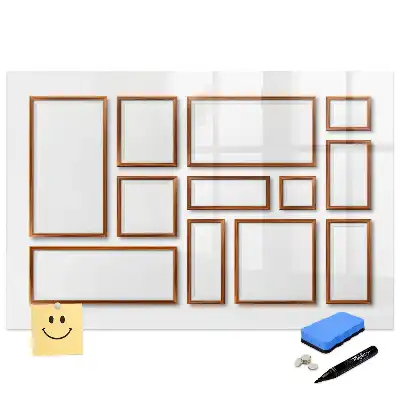 Tableau magnétique avec cadre en bois pour écriture