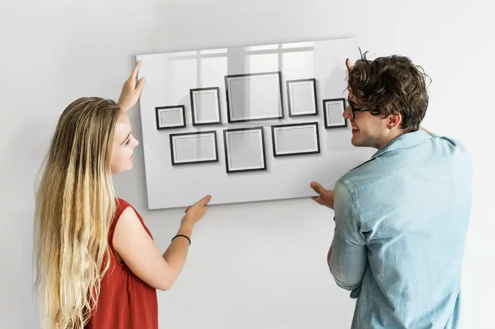Tableau magnétique avec cadre noir