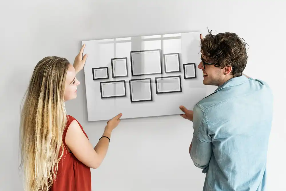 Tableau magnétique avec cadre noir