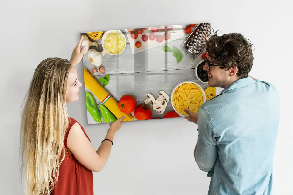 Tableau magnétique à dessiner sur le thème des ingrédients culinaires