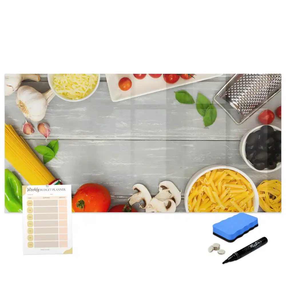 Tableau magnétique à dessiner sur le thème des ingrédients culinaires