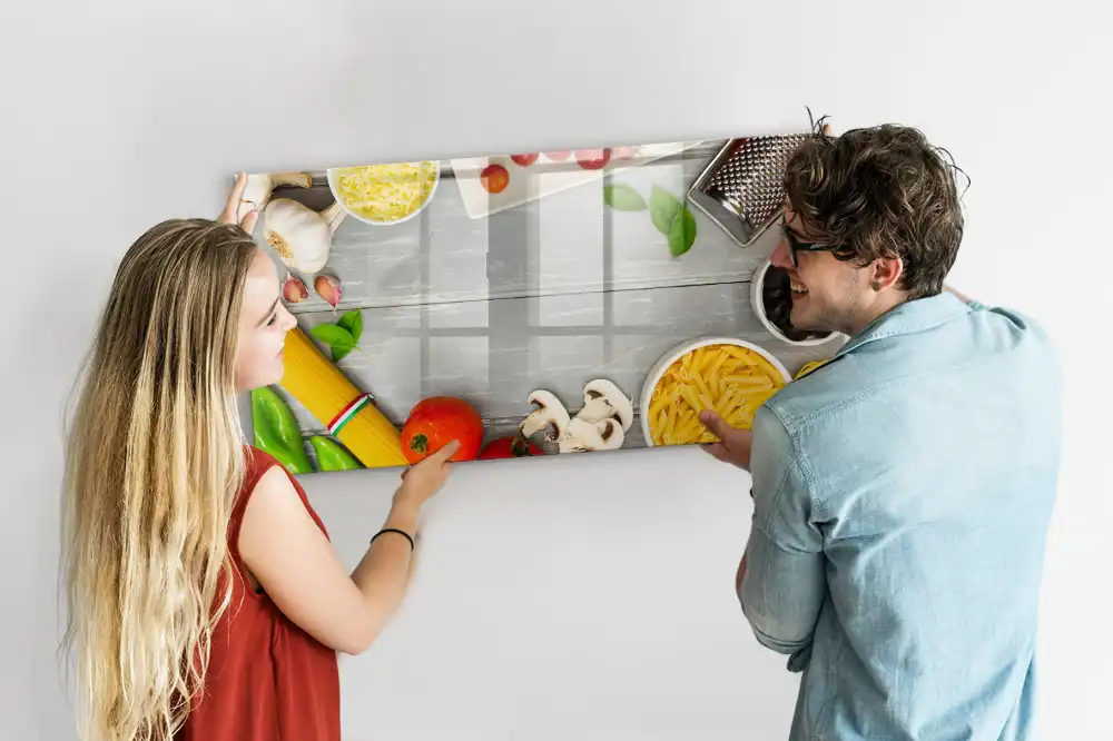 Tableau magnétique à dessiner sur le thème des ingrédients culinaires