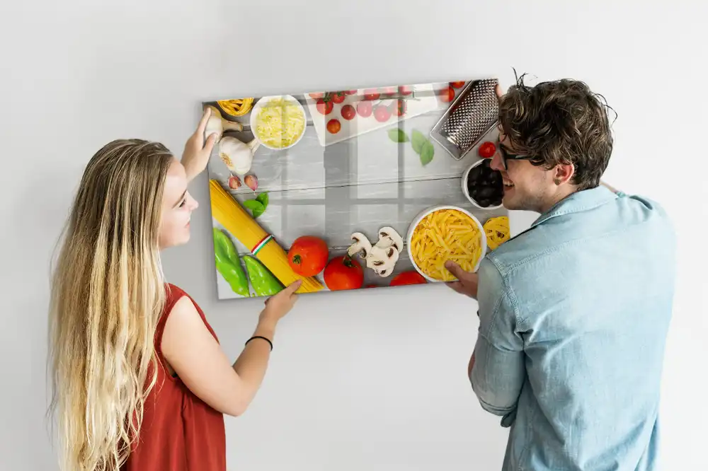 Tableau magnétique à dessiner sur le thème des ingrédients culinaires