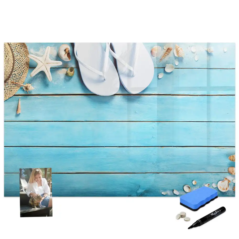 Tableau magnétique à dessiner pour enfants motif vacances