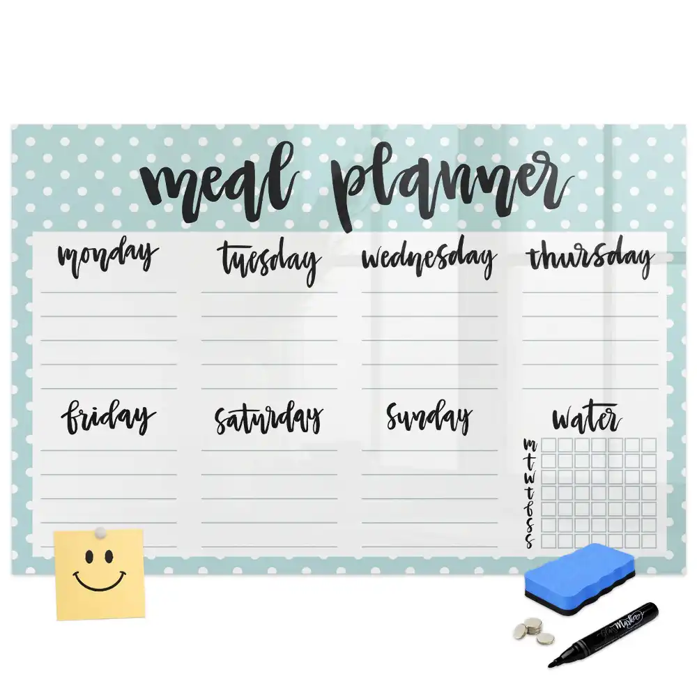 Tableau magnétique effaçable pour planning de repas
