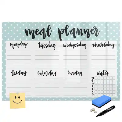 Tableau magnétique effaçable pour planning de repas