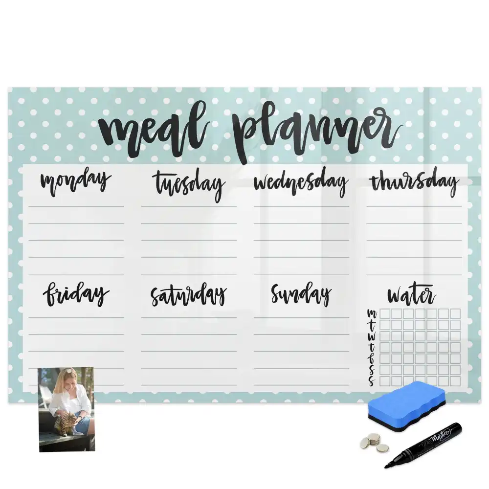 Tableau magnétique effaçable pour planning de repas