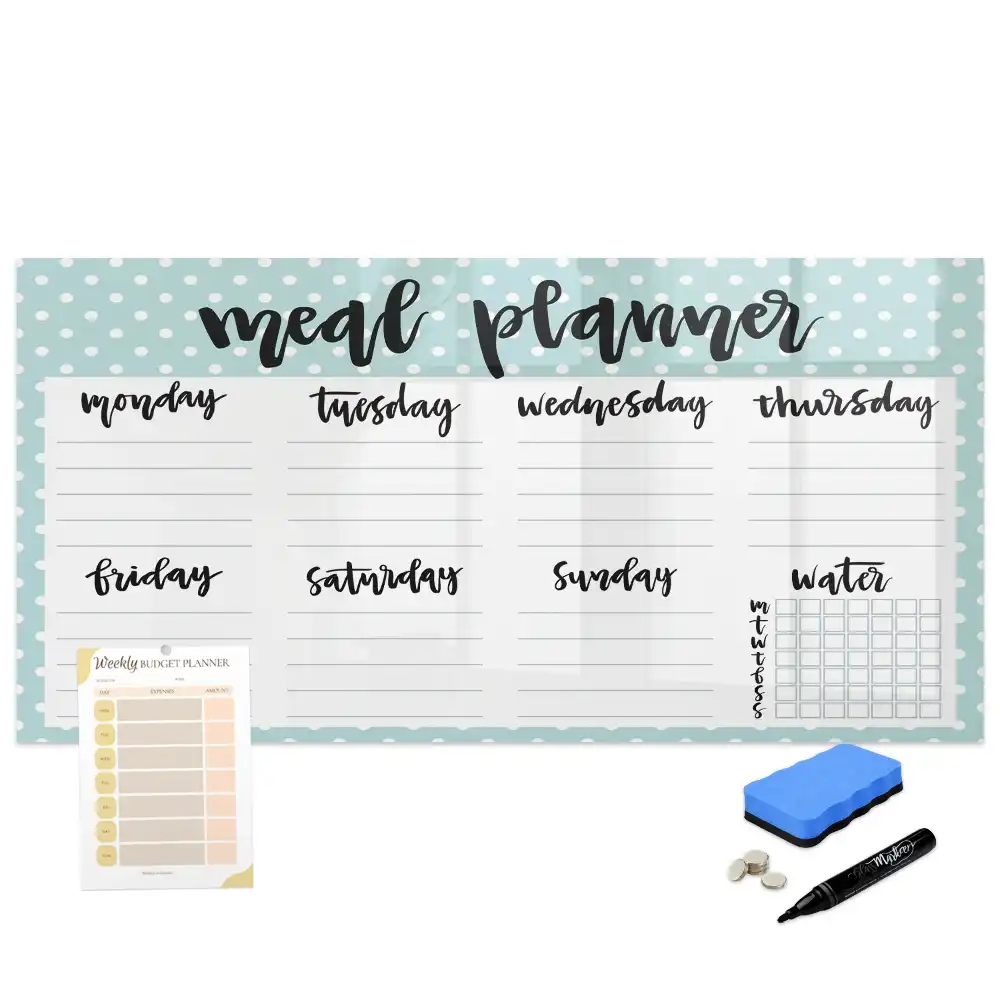 Tableau magnétique effaçable pour planning de repas