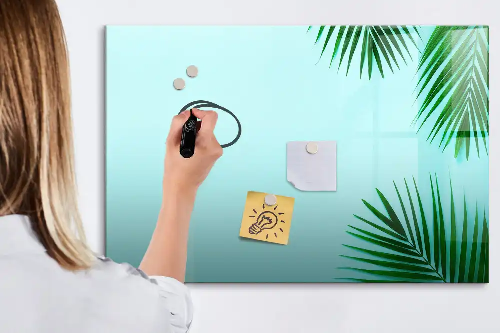 Tableau magnétique à dessiner motif plantes de la forêt tropicale