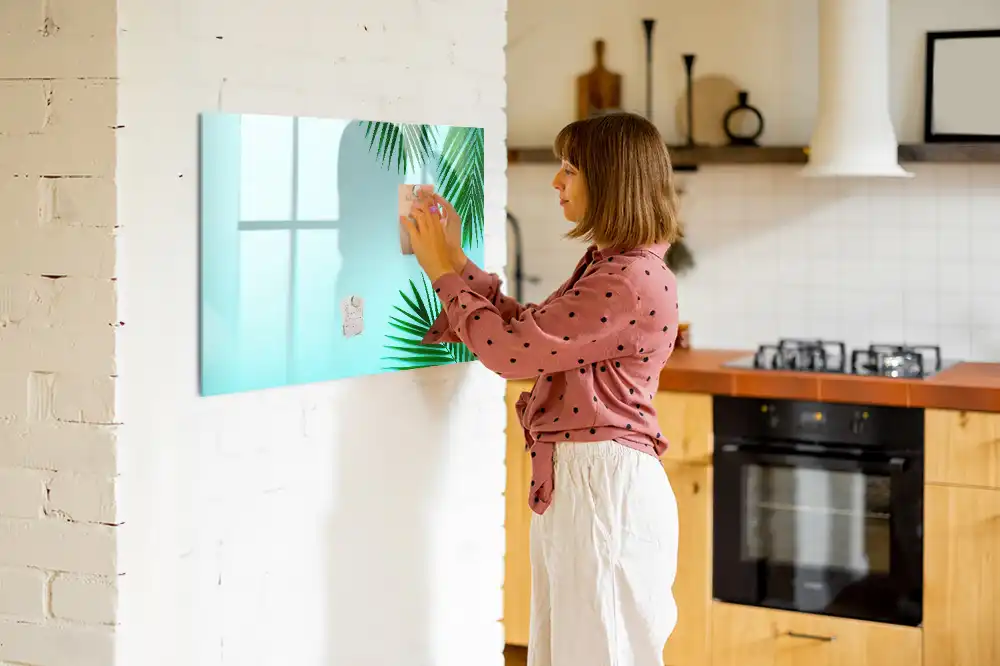 Tableau magnétique à dessiner motif plantes de la forêt tropicale