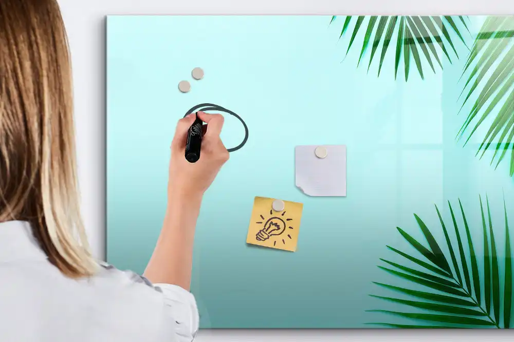 Tableau magnétique à dessiner motif plantes de la forêt tropicale