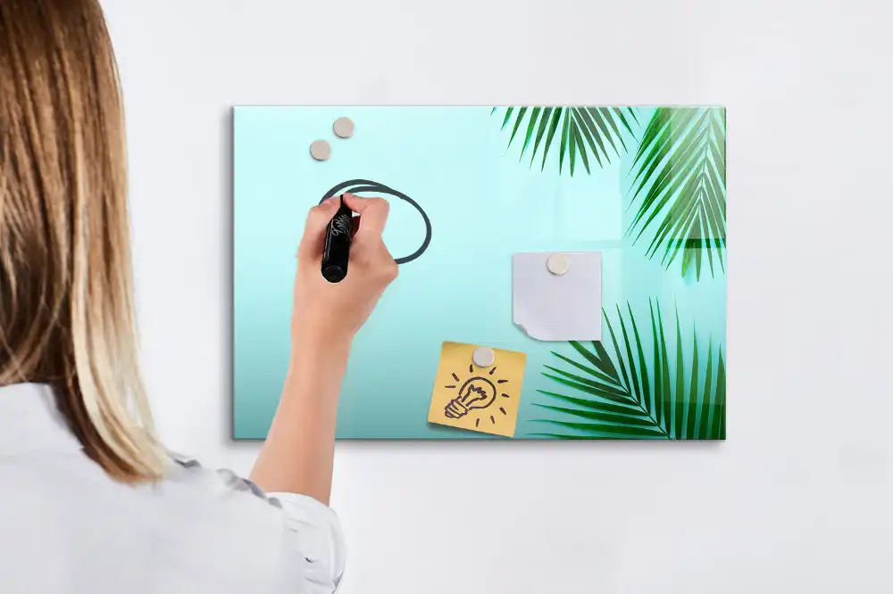 Tableau magnétique à dessiner motif plantes de la forêt tropicale