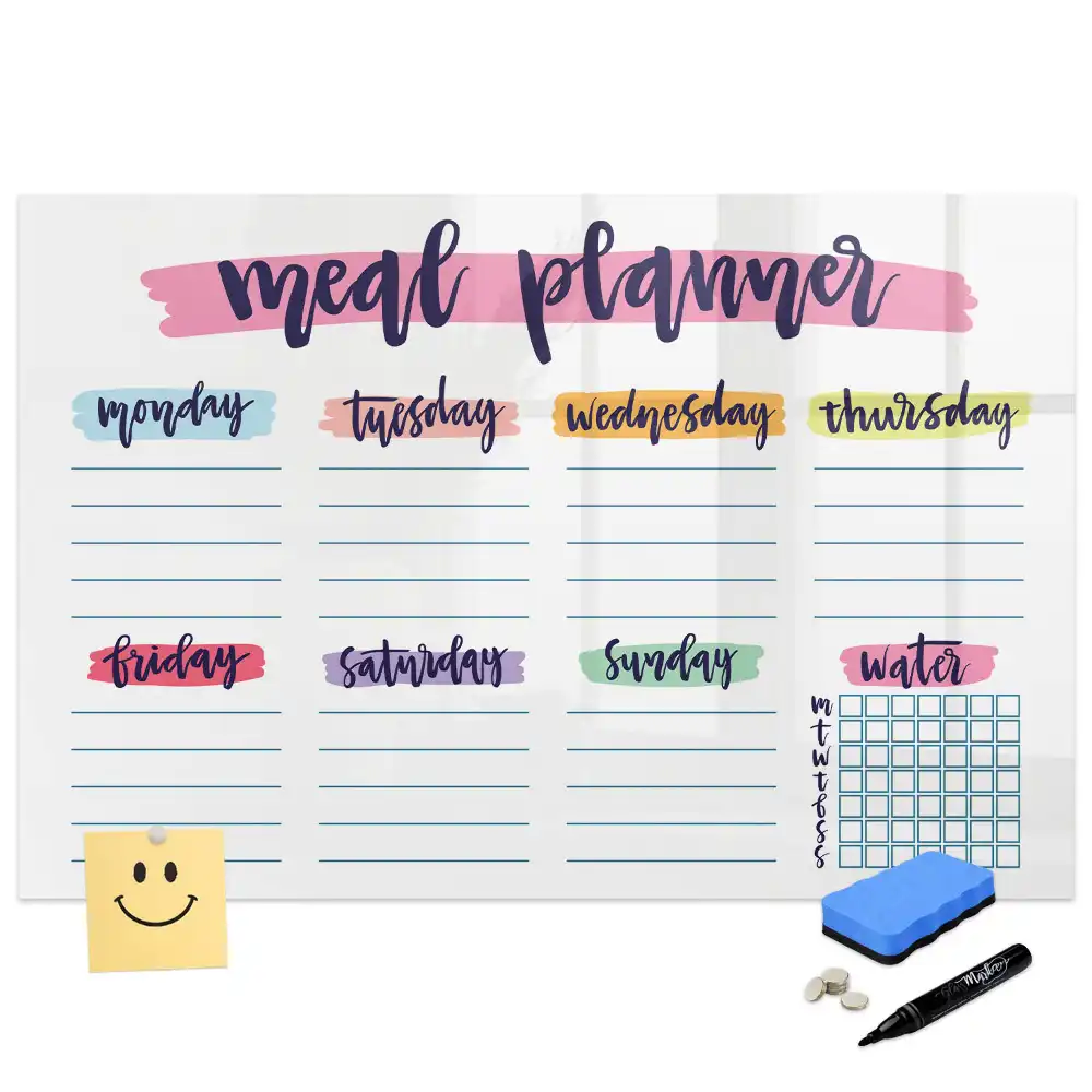 Tableau magnétique hebdomadaire pour menu de cuisine