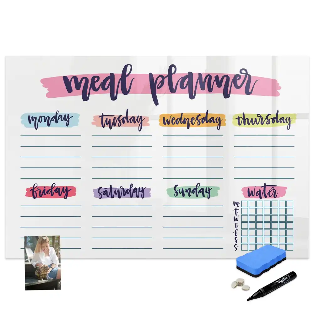 Tableau magnétique hebdomadaire pour menu de cuisine