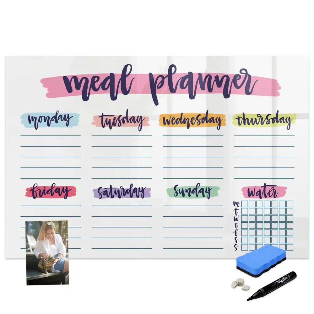 Tableau magnétique hebdomadaire pour menu de cuisine