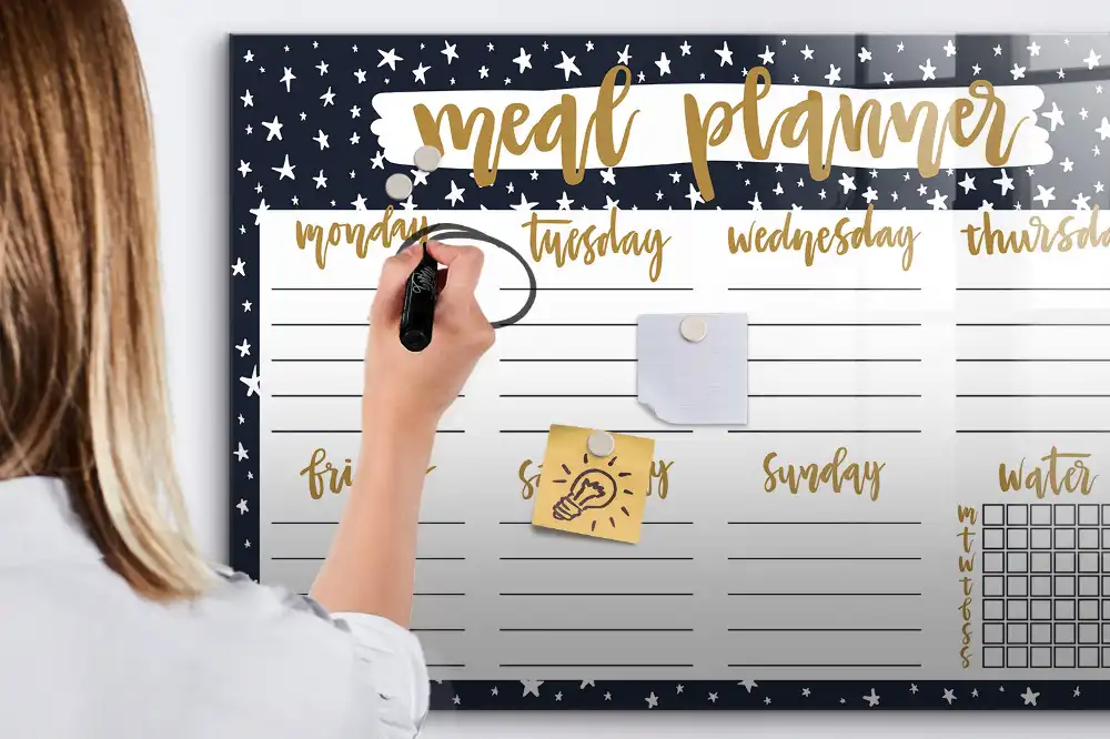 Tableau magnétique pour menu avec motif étoiles