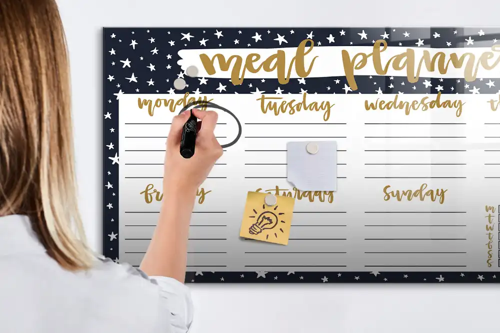 Tableau magnétique pour menu avec motif étoiles